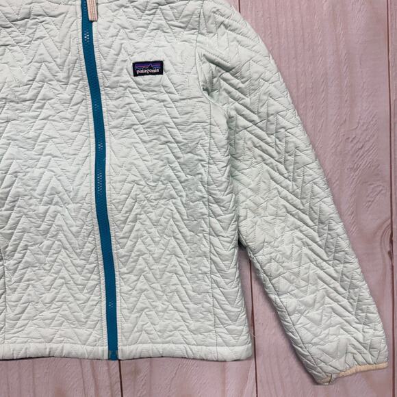 Patagonia Girls Size Medium 10 Full Zip Jacket Weight Quilted Mint - Picture 3 of 6